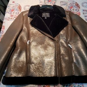 Rega Faux Fur Metallic Jacket (NWOT)